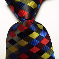 Men's Plaid Jacquard Woven Necktie