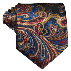 Men's Purple Golden Floral Tie 3 6 Inch