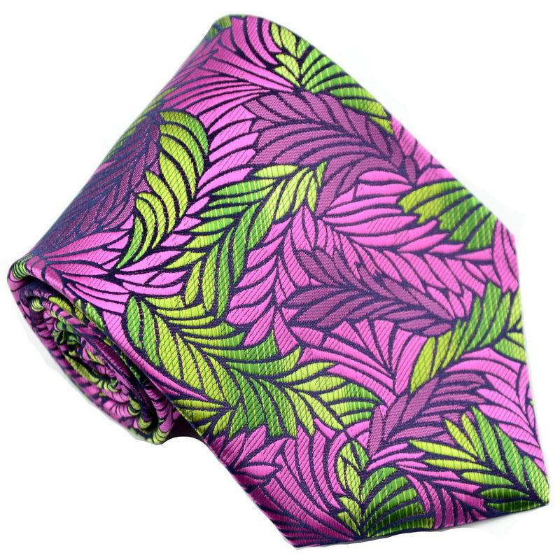 Men's Purple Golden Floral Tie 3 6 Inch