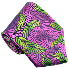 Men's Purple Golden Floral Tie 3 6 Inch