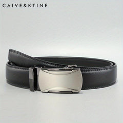 Caivektine Men's Cowhide Belt Business Casual Leather Belt