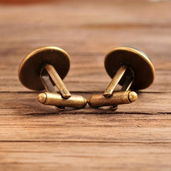 Punisher Skull Men's Cufflinks Round Button
