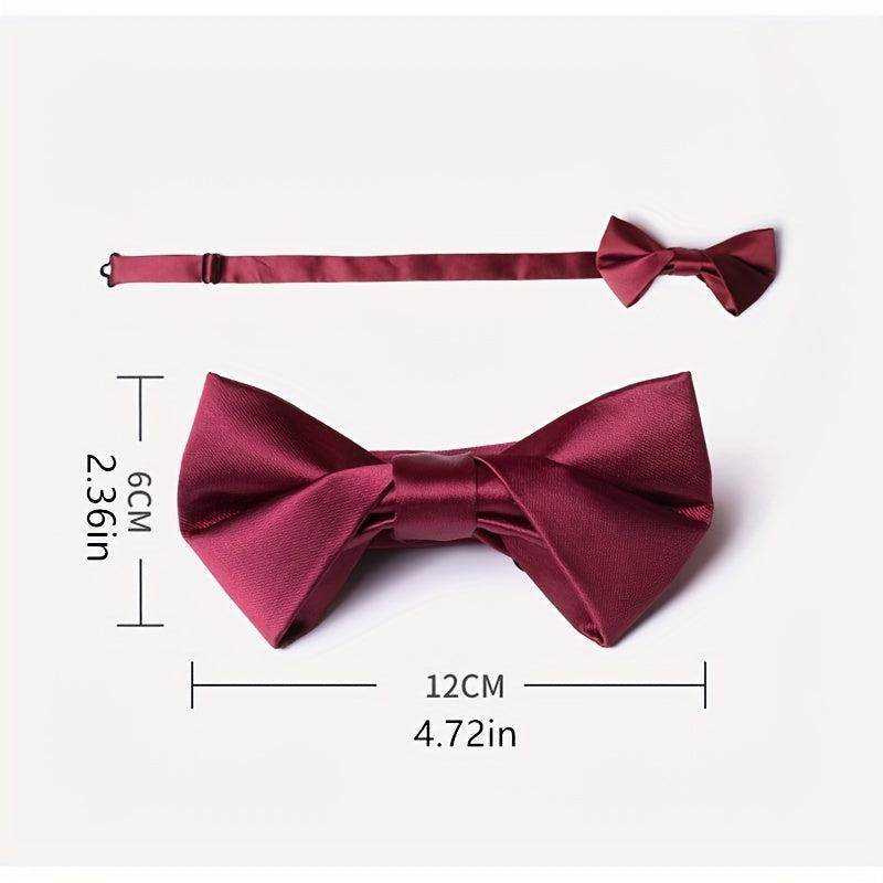 Men's Red Bow Tie for Wedding Groomsmen Suit