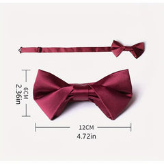 Men's Red Bow Tie for Wedding Groomsmen Suit
