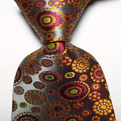 Red Jacquard Woven Paisley Tie Men's Necktie Set
