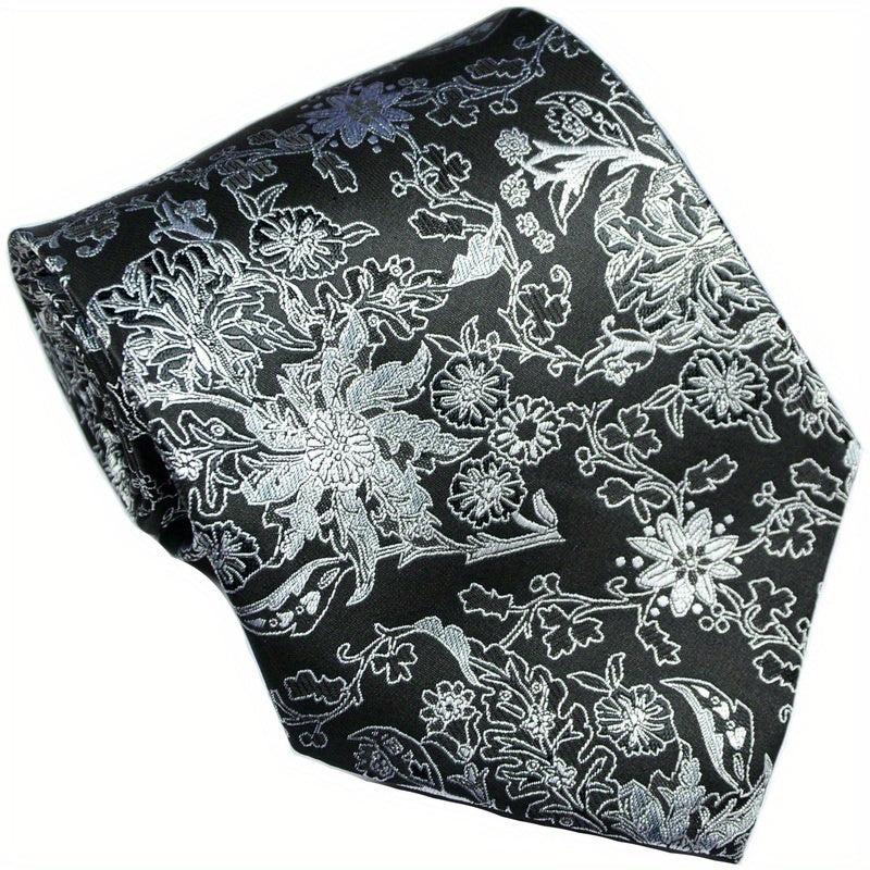 Men's Golden Floral Necktie Classic Print
