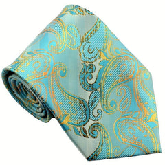 Men's Golden Floral Necktie Classic Print
