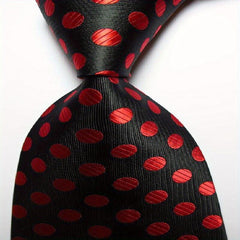 Men's Dot Tie Polyester Woven Necktie