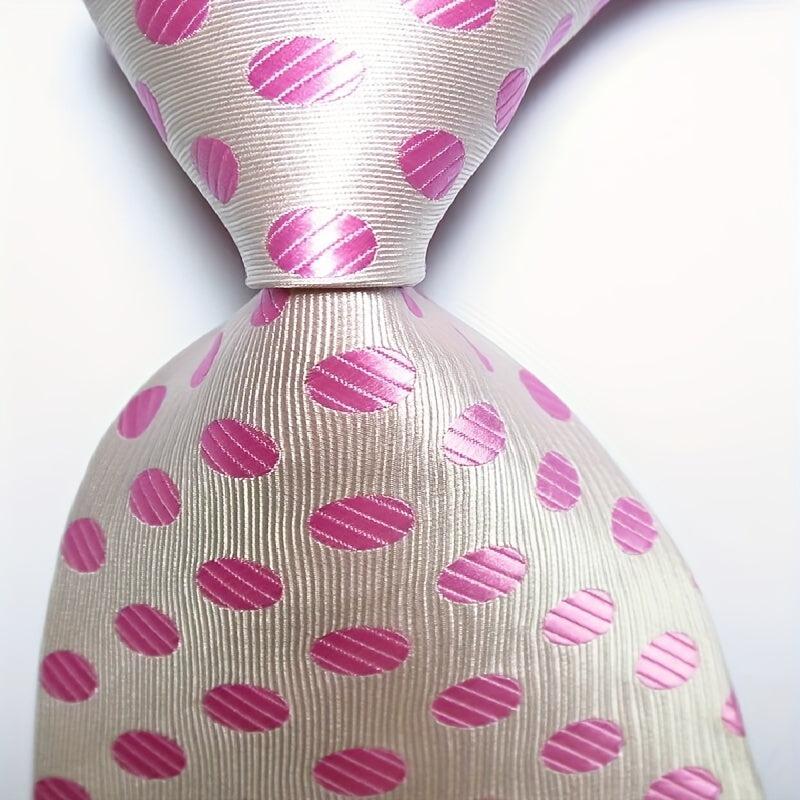 Men's Dot Tie Polyester Woven Necktie