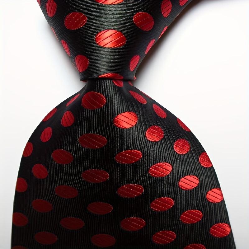 Men's Dot Tie Polyester Woven Necktie