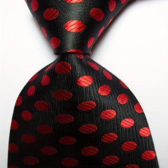 Men's Dot Tie Polyester Woven Necktie