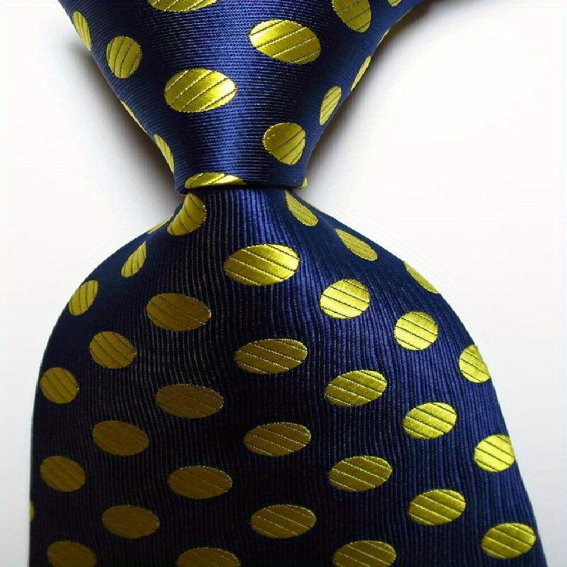 Men's Dot Tie Polyester Woven Necktie