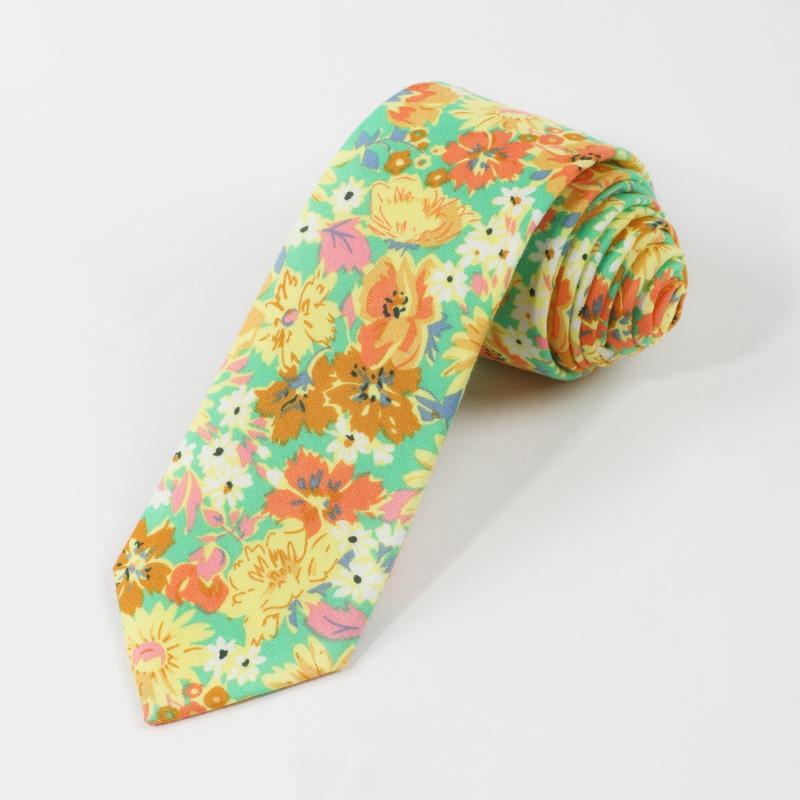 Colorful Floral Tie for Men Y2K Party Style