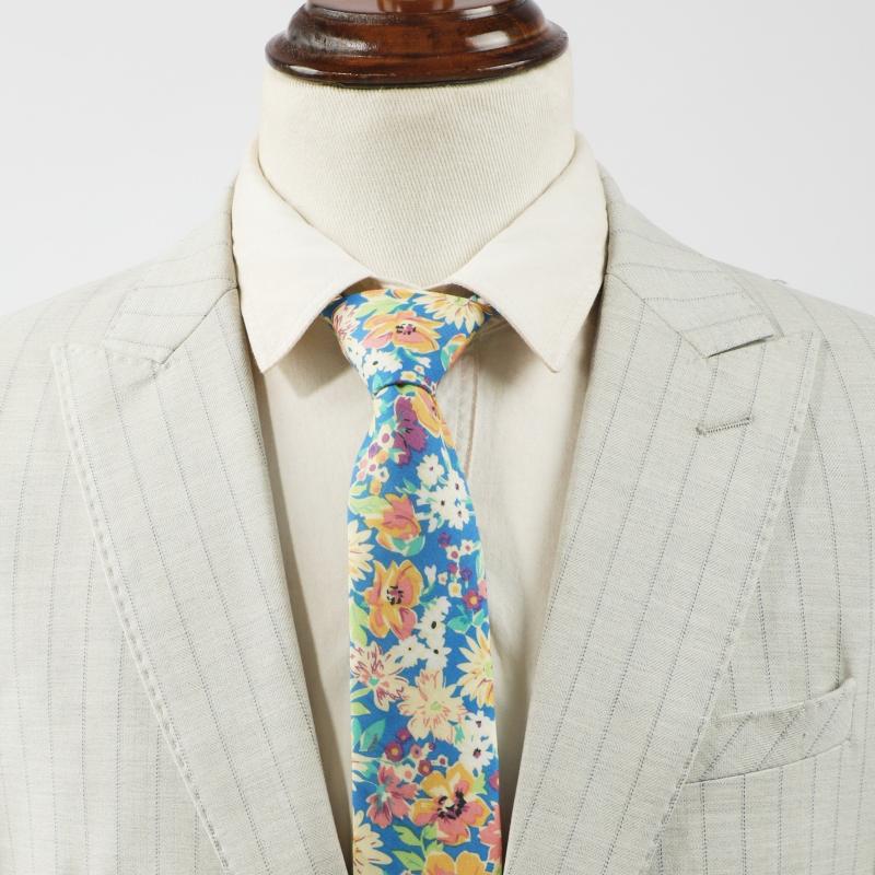 Colorful Floral Tie for Men Y2K Party Style