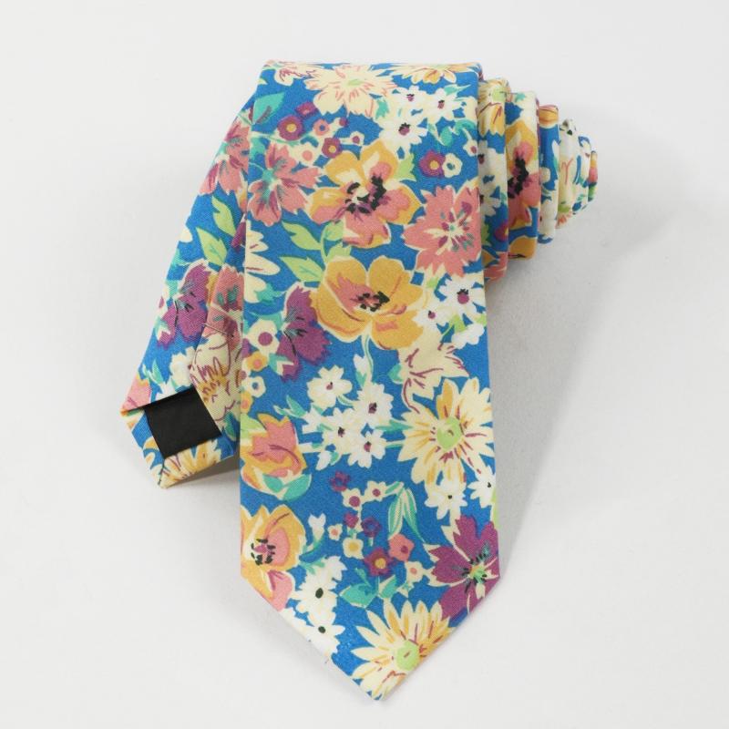 Colorful Floral Tie for Men Y2K Party Style