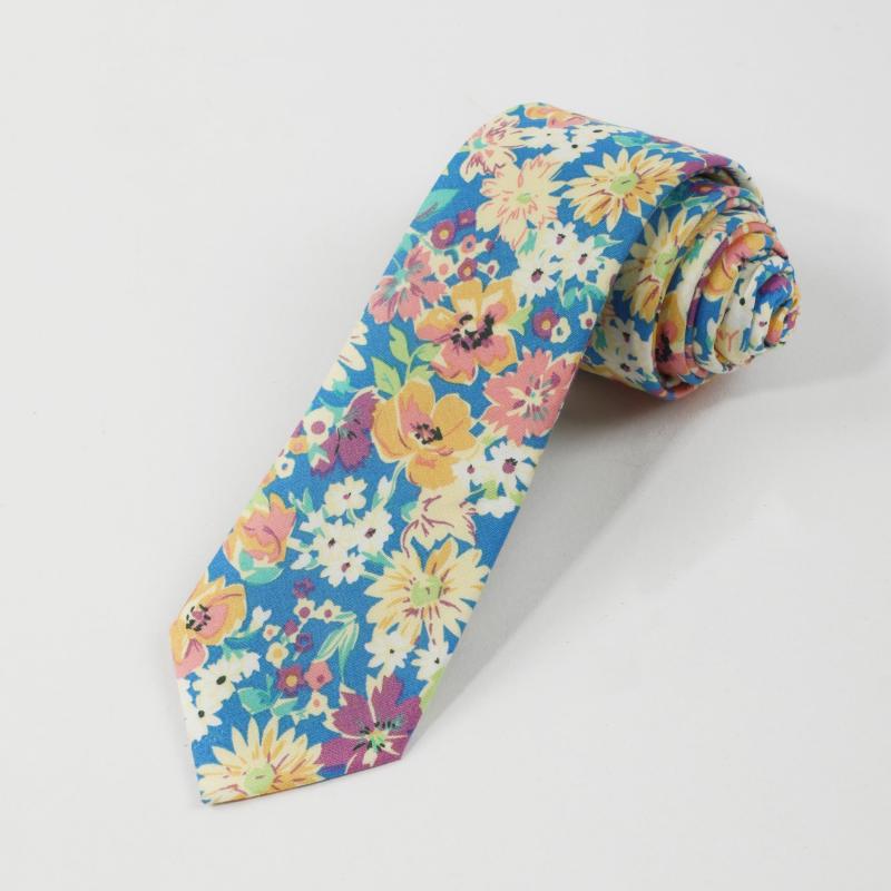 Colorful Floral Tie for Men Y2K Party Style