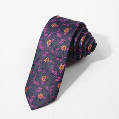 Men's Formal Jacquard Small Floral Necktie