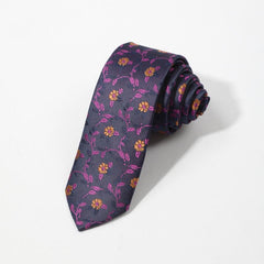 Men's Formal Jacquard Small Floral Necktie
