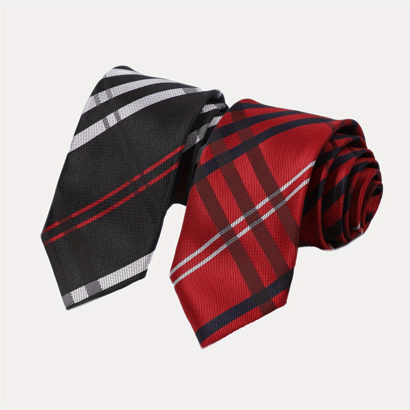 Men's Casual Plaid Striped Necktie