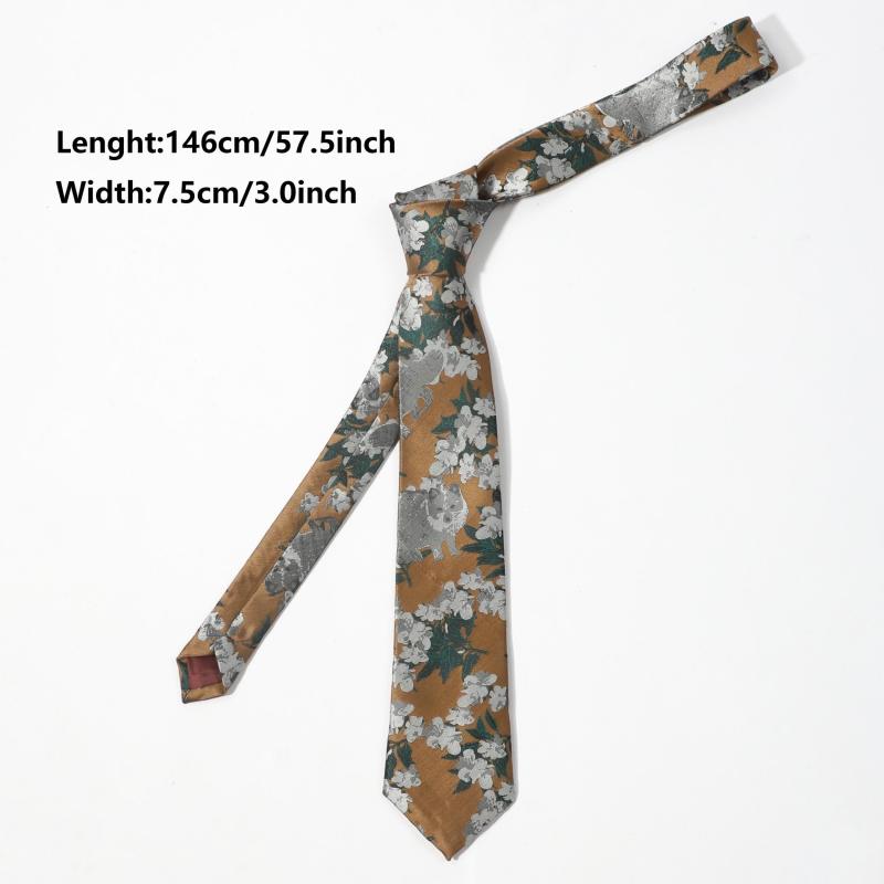 Men's Flower Necktie for Party Dating Wedding