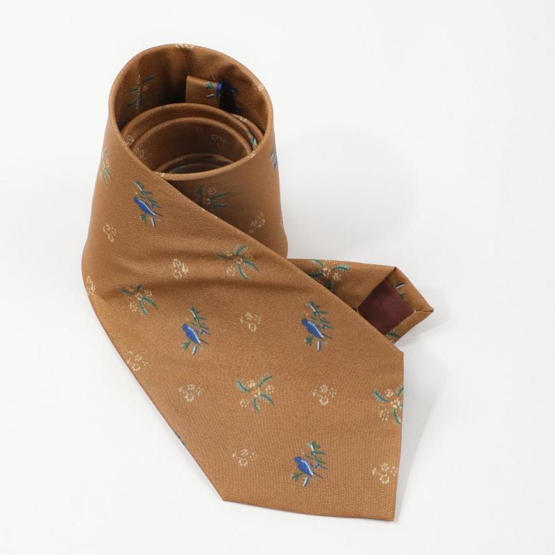 Men's Bird Floral Pattern Necktie - Clothing Decor