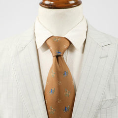 Men's Bird Floral Pattern Necktie - Clothing Decor