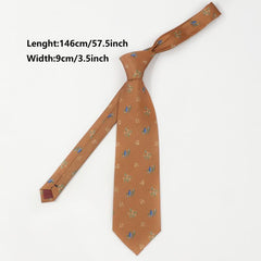 Men's Bird Floral Pattern Necktie - Clothing Decor