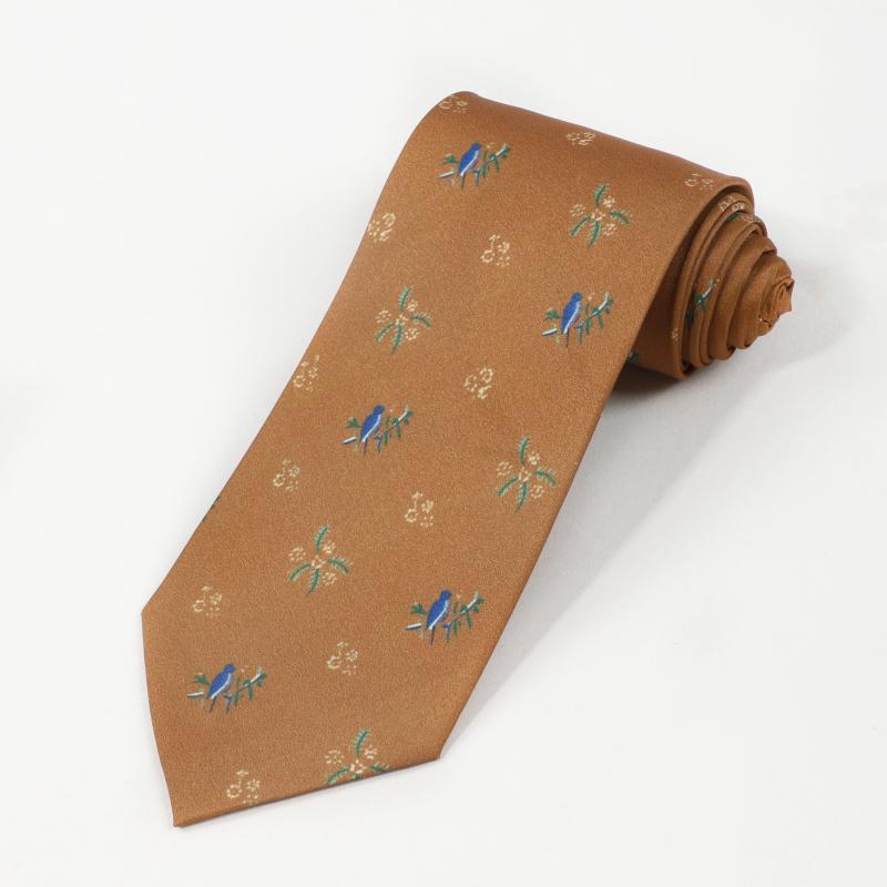 Men's Bird Floral Pattern Necktie - Clothing Decor