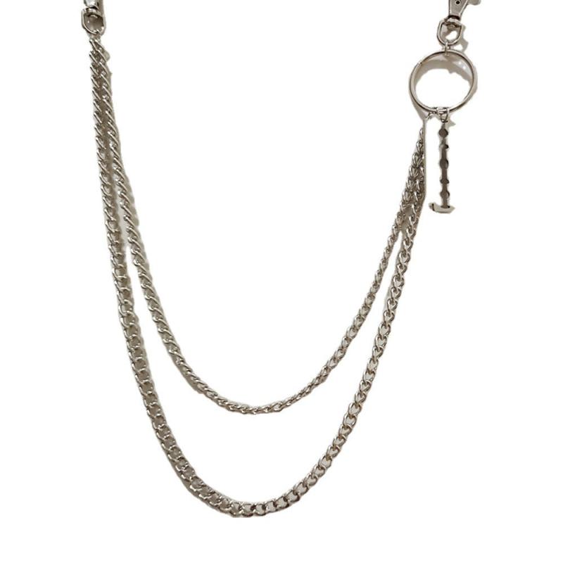 Single Three Layer Belt Key Chain Waist Chain Punk Hip Hop Pants Jeans