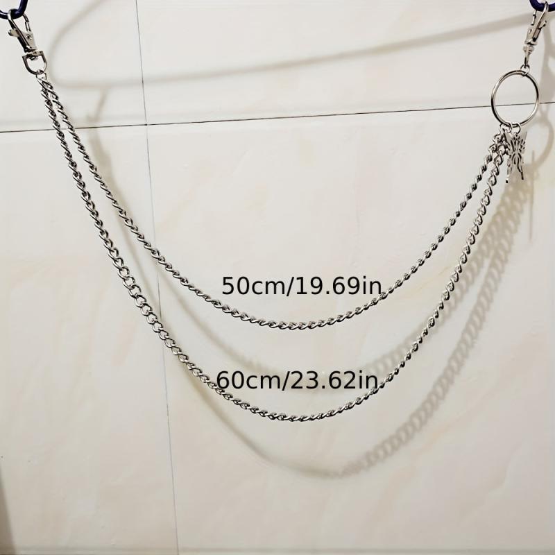 Single Three Layer Belt Key Chain Waist Chain Punk Hip Hop Pants Jeans