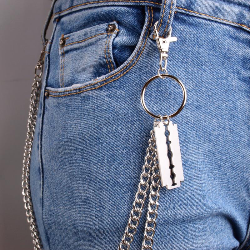 Single Three Layer Belt Key Chain Waist Chain Punk Hip Hop Pants Jeans