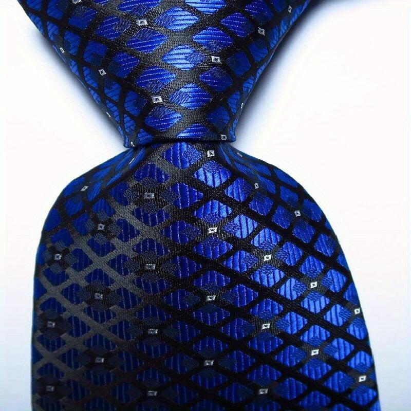 Golden Grey Jacquard Woven Men's Tie Necktie
