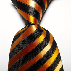 Plaid Striped Tie Men's 9 91 Cm Necktie Set Golden Brown Pink Jacquard