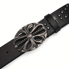 Men's Boho Skeleton Head Buckle Belt