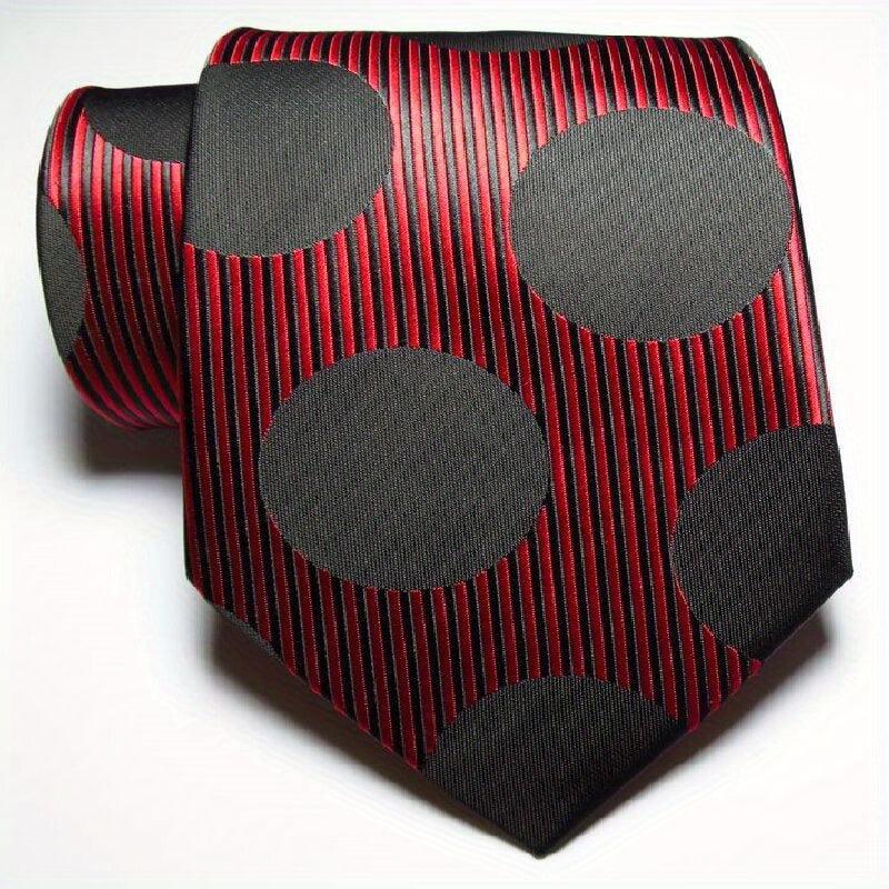 Red Golden JACQUARD WOVEN Men's 3.54inch Necktie Set