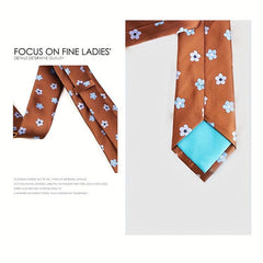 Orange Yellow Business Necktie Men's Formal Polyester Silk