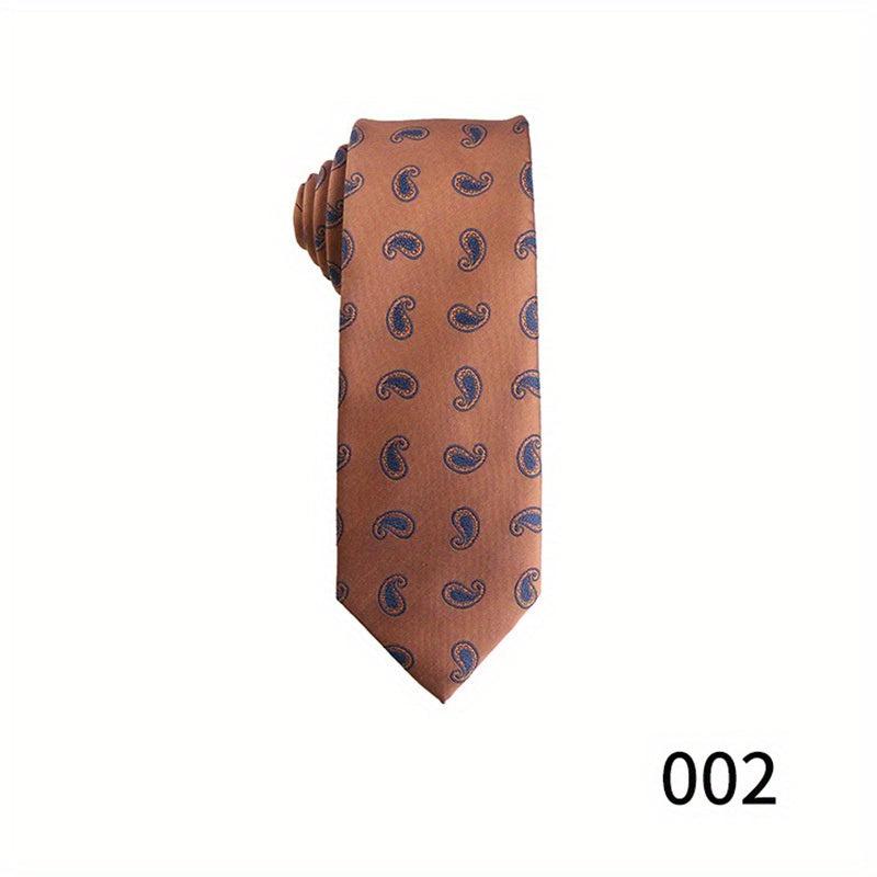 Orange Yellow Business Necktie Men's Formal Polyester Silk
