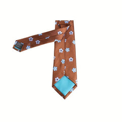 Orange Yellow Business Necktie Men's Formal Polyester Silk