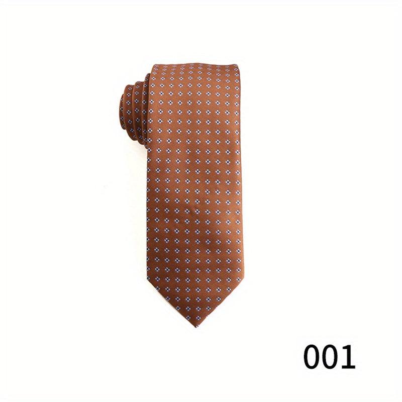 Orange Yellow Business Necktie Men's Formal Polyester Silk