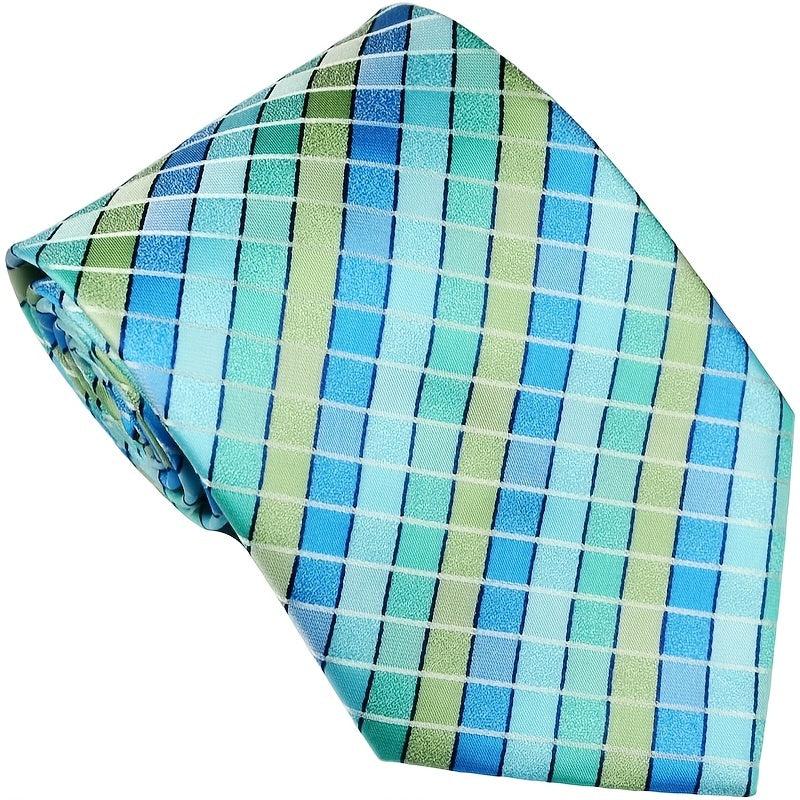 Men's Yellow Plaid Checks Classic Necktie for Business & Social Occasions