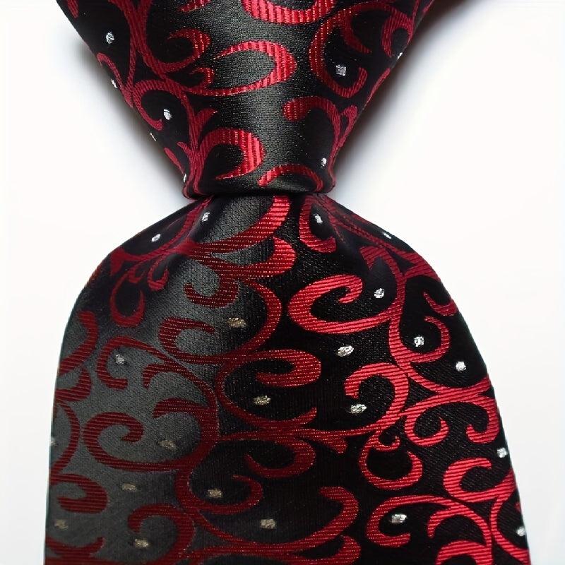 Paisley Tie Men's Necktie Set Yellow Red JACQUARD WOVEN