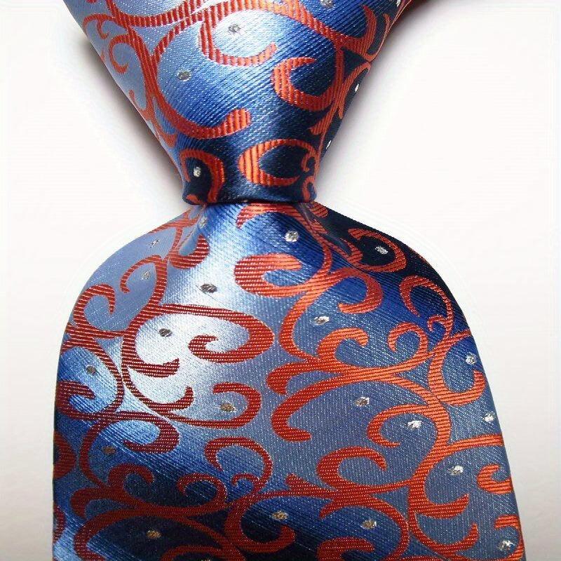 Paisley Tie Men's Necktie Set Yellow Red JACQUARD WOVEN