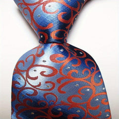 Paisley Tie Men's Necktie Set Yellow Red JACQUARD WOVEN
