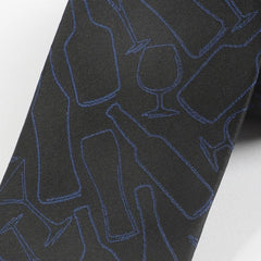 Men's Business Wine Glass Bottle Pattern Tie