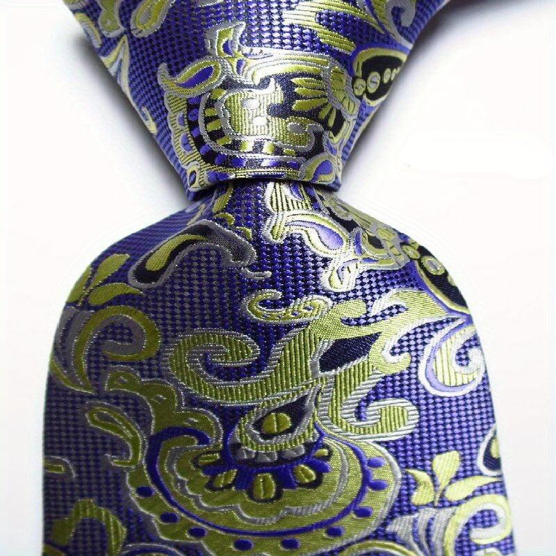 Men's Paisley Tie Floral Neckties For Wedding Party Meeting Business Outfit
