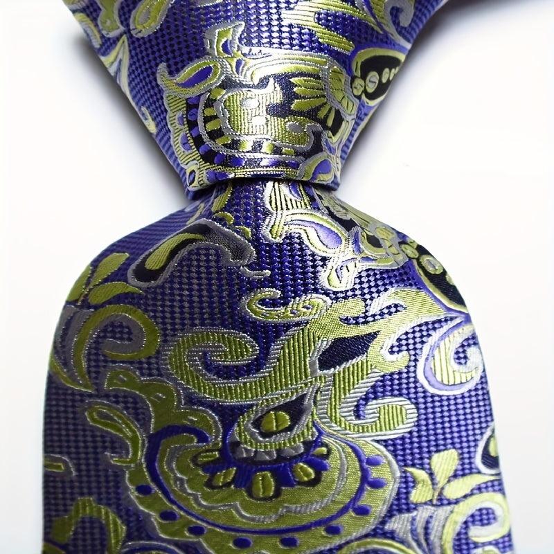 Men's Paisley Tie Floral Neckties For Wedding Party Meeting Business Outfit