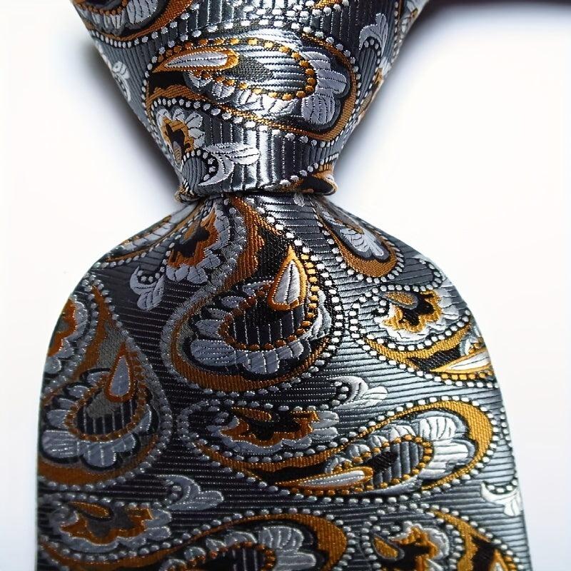 Men's Paisley Tie Floral Neckties For Wedding Party Meeting Business Outfit