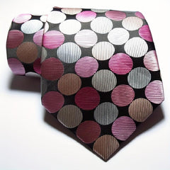 Classic Check Dot Red Green Pink JACQUARD WOVEN Men's Tie Necktie