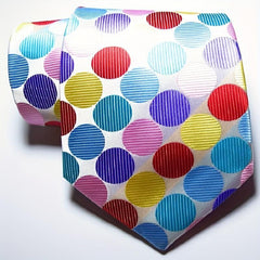 Classic Check Dot Red Green Pink JACQUARD WOVEN Men's Tie Necktie