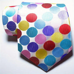 Classic Check Dot Red Green Pink JACQUARD WOVEN Men's Tie Necktie